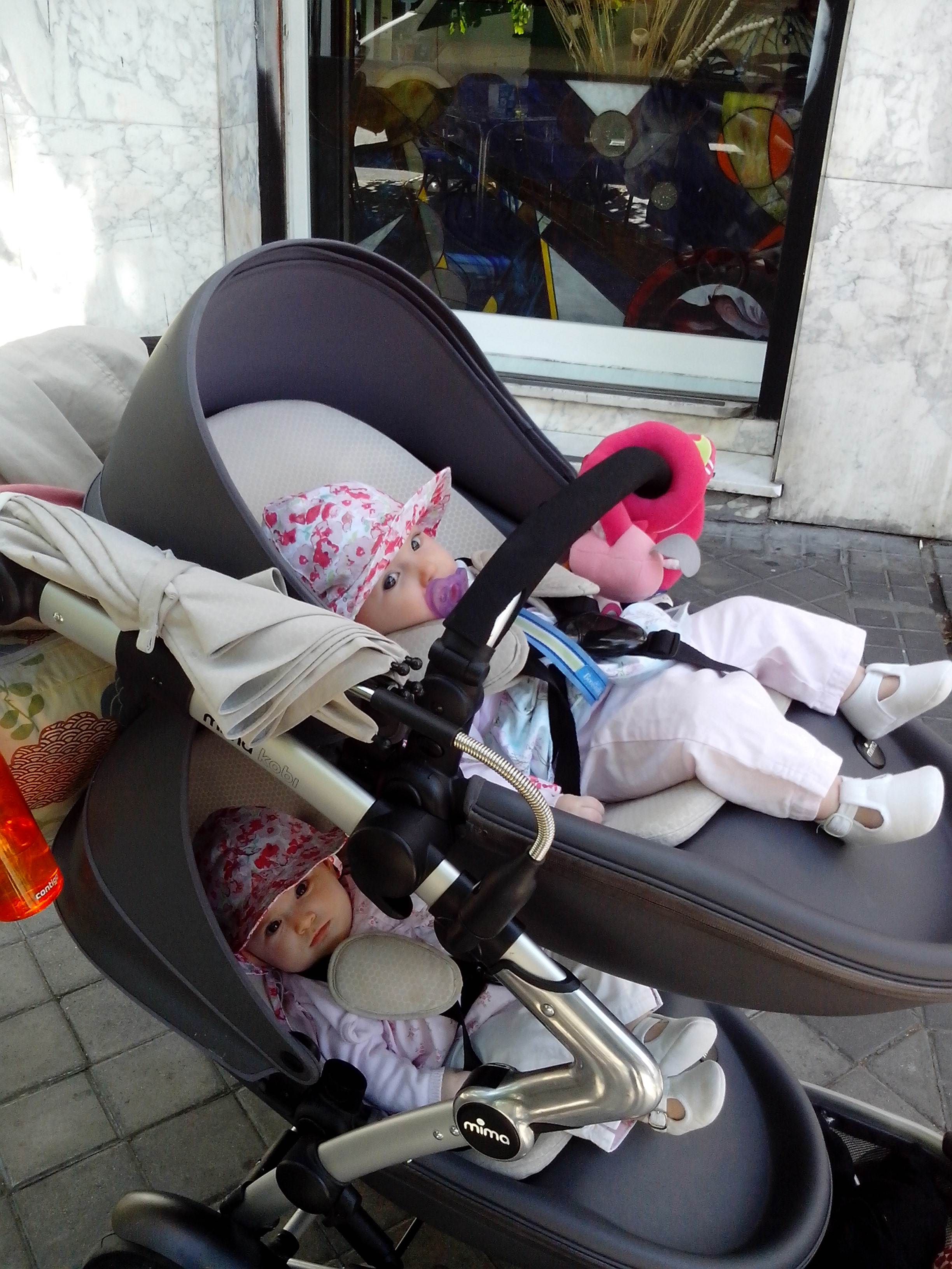 double stroller stacked